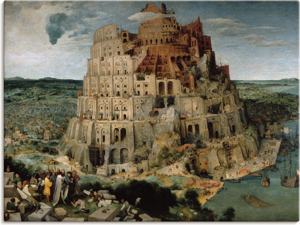 ARTland Leinwandbild Der Turmbau von Babel. 1563 Größe: 120x90 cm