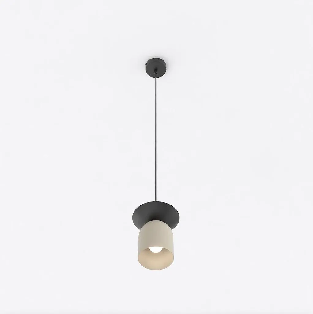 Suspension de Plafond Beige pour Table à Manger ou Bureau Design Métal