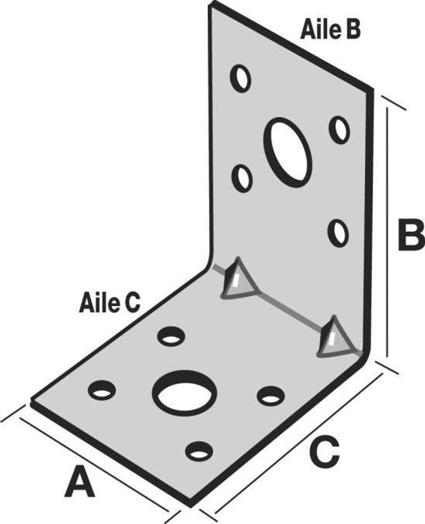 Montagewinkel SIMPSON - A40xB100xC60x2,5mm - EA1064/2.5