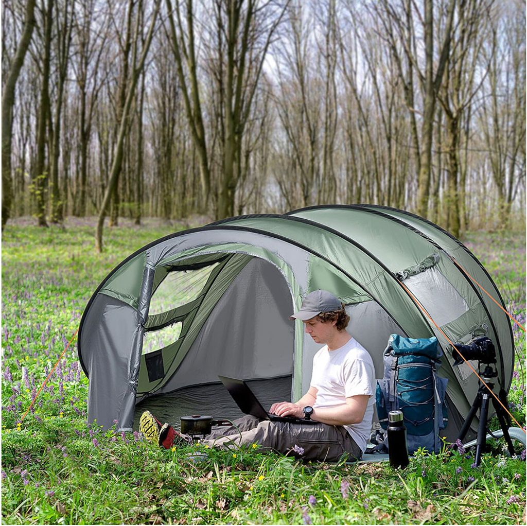 Outsunny Zelt für 4-5 Personen Campingzelt mit Heringen Produktbild 10