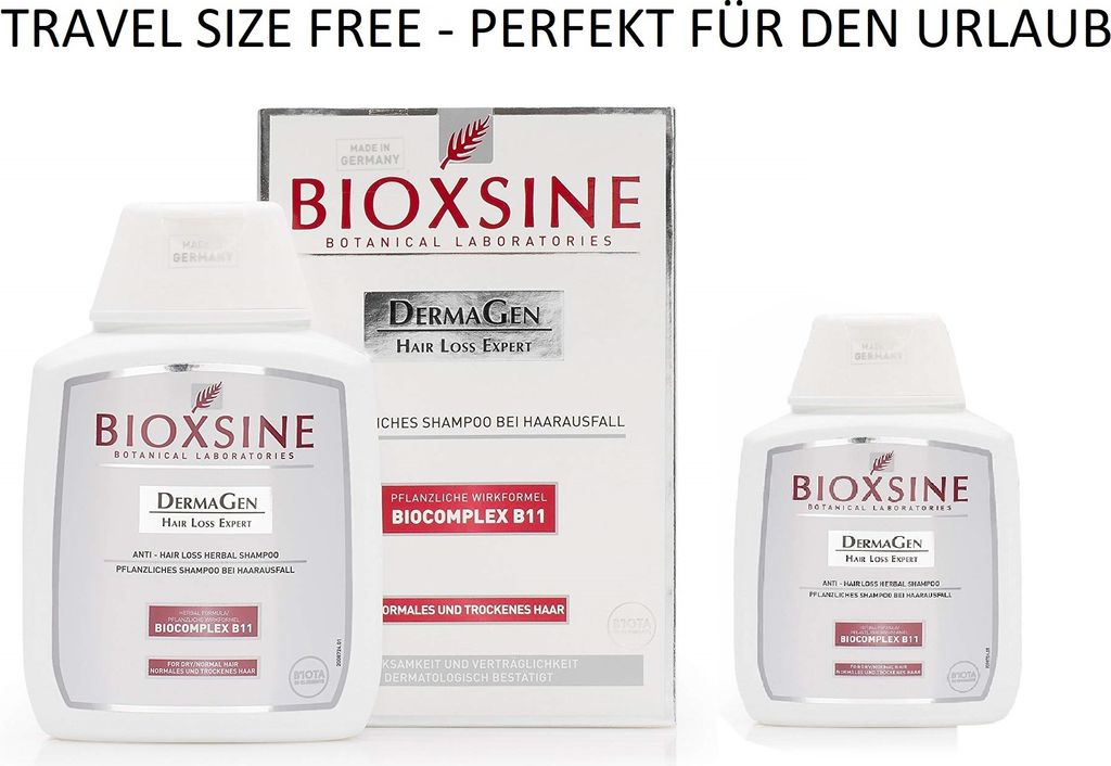 Bioxsine Travel Set Size Shampoo normales und trockenes Haar für Frau und Mann