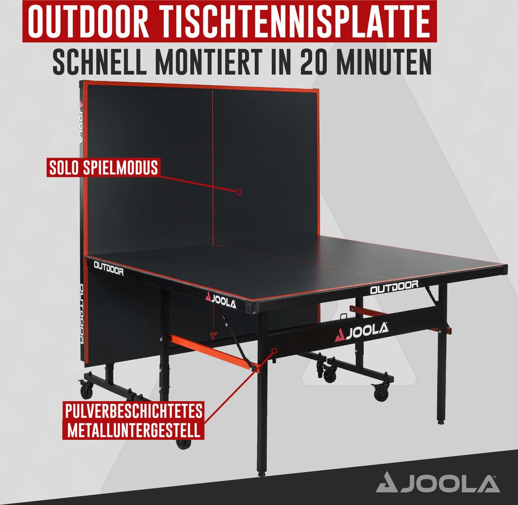 JOOLA Outdoor Tischtennisplatte K200A inkl. Abdeckhülle - Produktbild 6