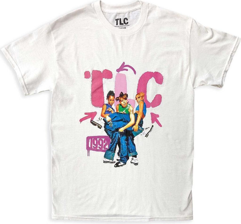 TLC - "Kicking Group" T-Shirt für Herren/Damen Uni RO5415 (M) (Weiß)