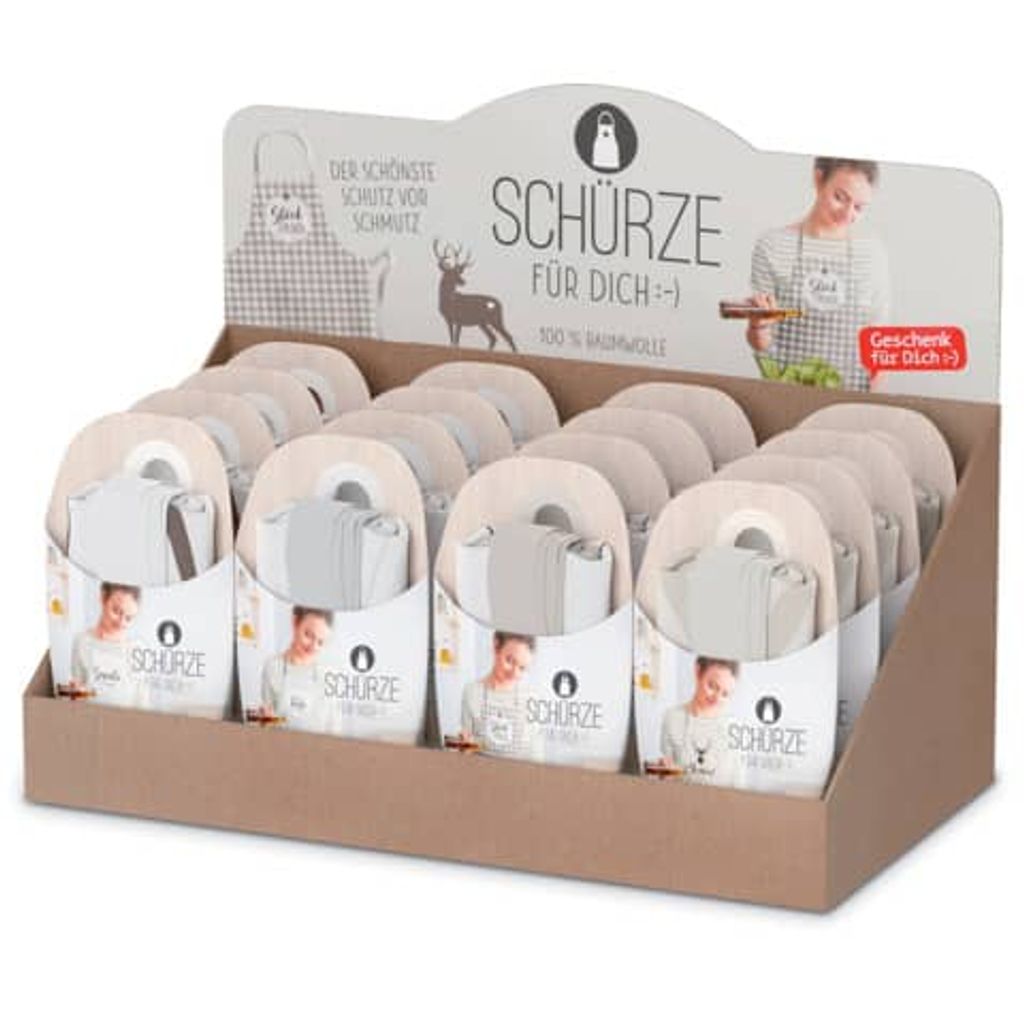 Schürze Genieße das Leben - Kochschürze Gipfelgruß - Reh Motiv , 1 Stück - Geschenk für dich zum Geburtstag, Vatertag, Muttertag, Hochzeitstag