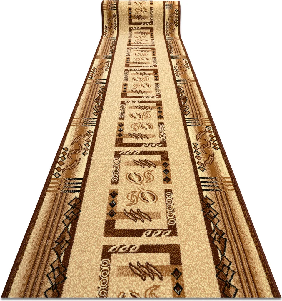 Tapis de couloir JAS beige 70x110 cm BCF - Tissage plat résistant