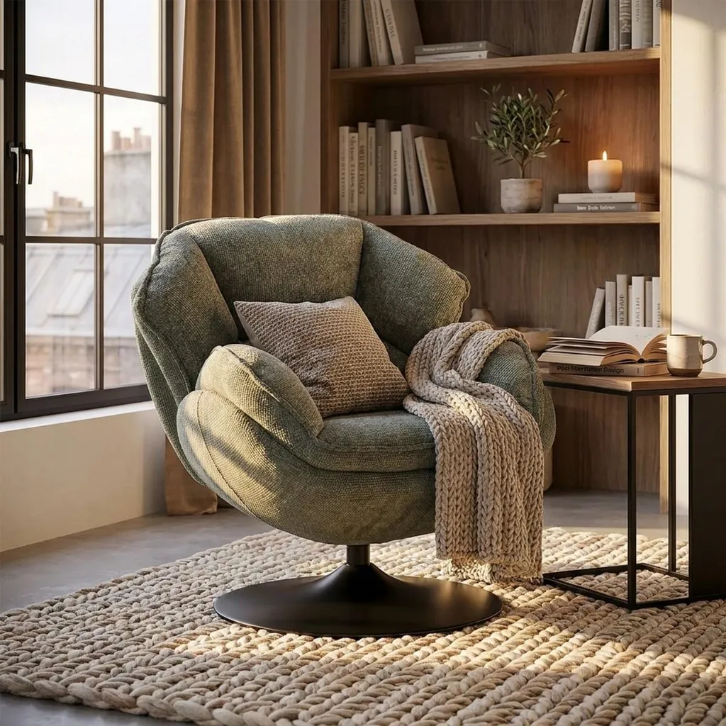 Drehbarer Retro-Polstersessel für das Wohnzimmer Hamburg