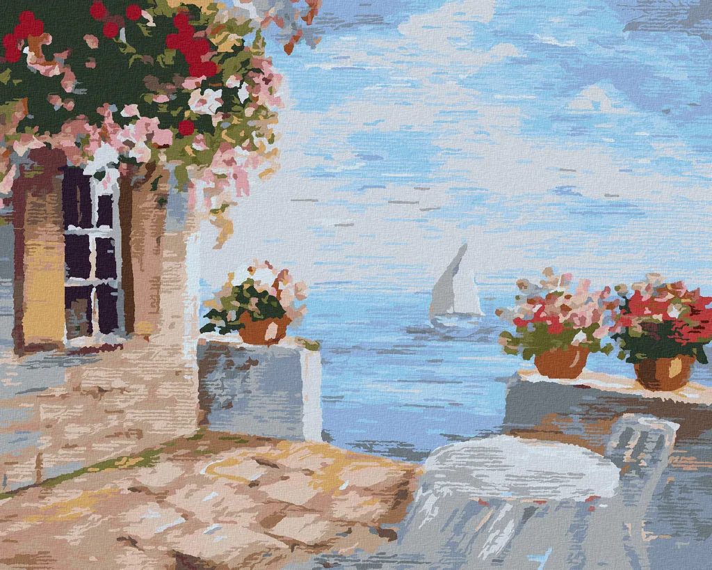 Zuty Pittura Diamanti Terrazza sul Mare 40x50 cm - Kit DIY Completo