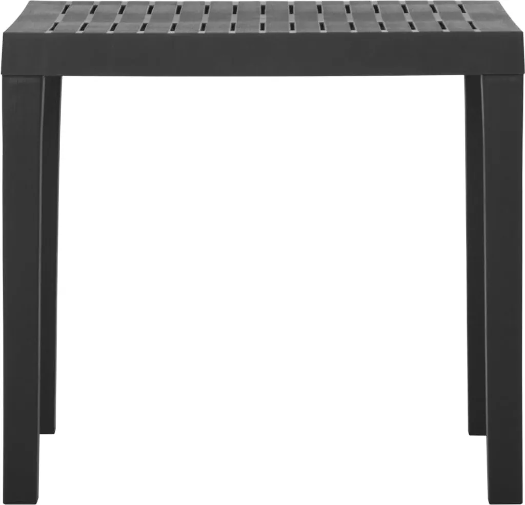 Table de jardin en plastique gris résistante aux UV et intempéries - 6