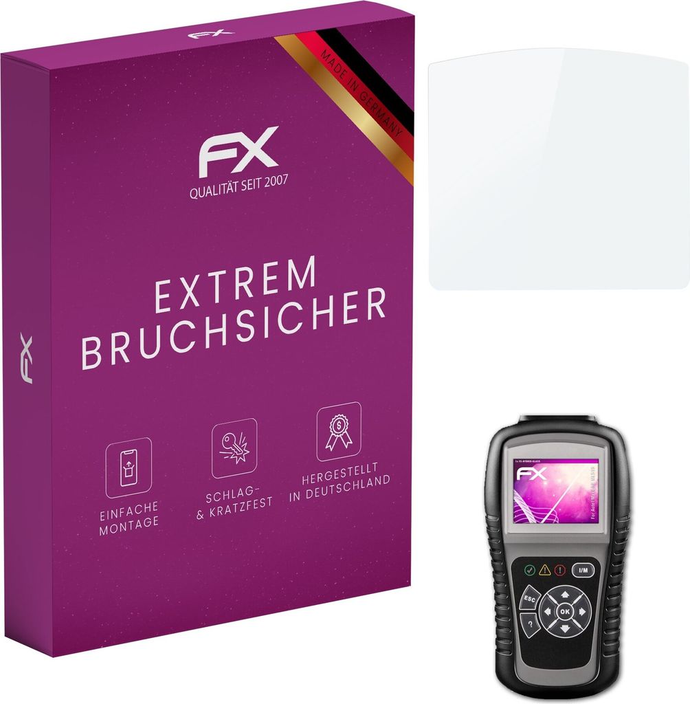 atFoliX FX-Hybrid-Glass Displayfolie kompatibel mit Autel MaxiLink ML519 Glasfolie