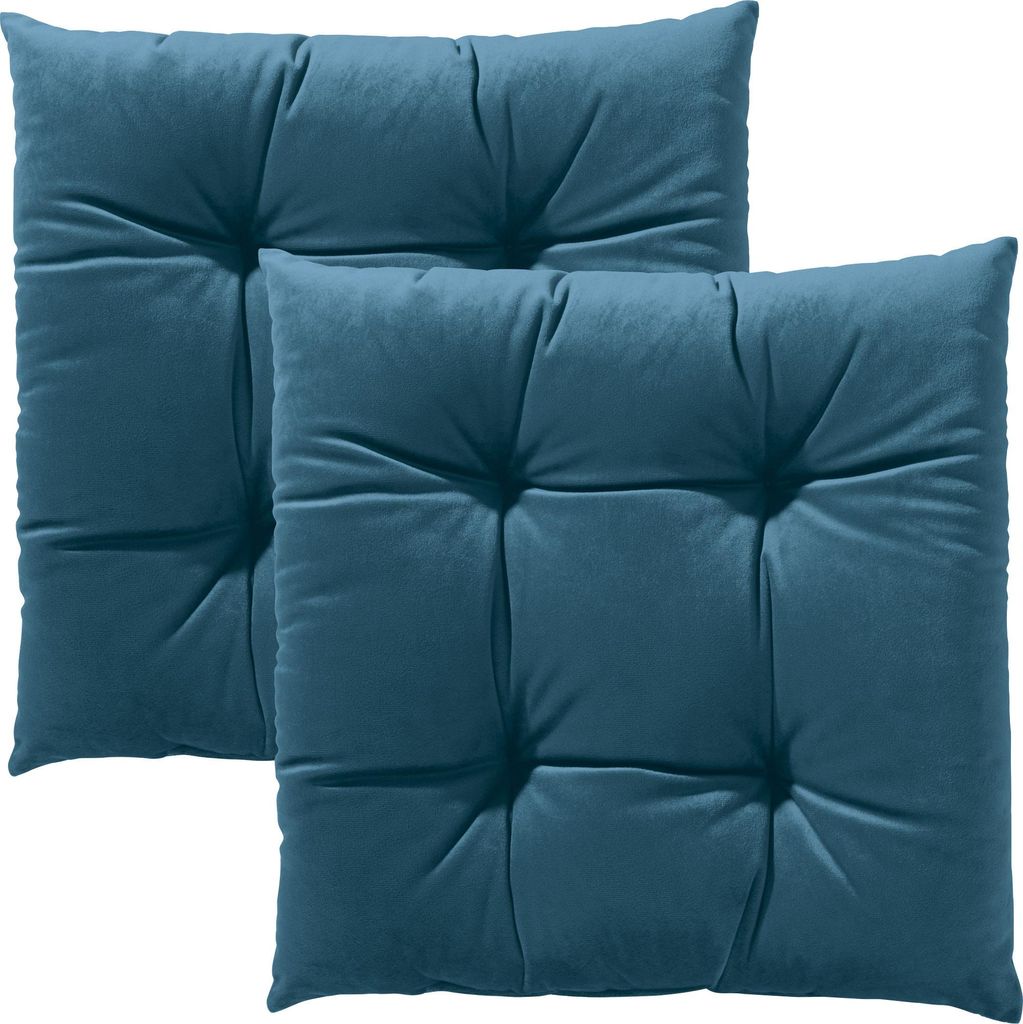 REDBEST Stuhlkissen Kingsville" 2er-Pack petrol 40x40x9 cm"