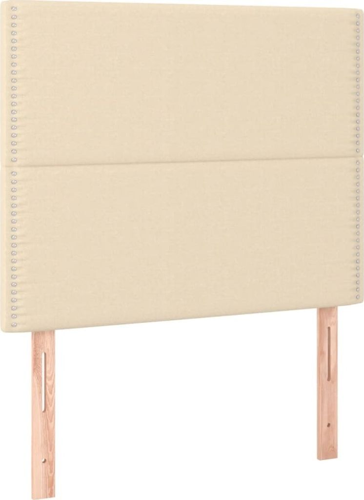 Möbel Kopfteil Creme 90x5x118/128 cm Stoff - Kopfteile CLORIS3033812