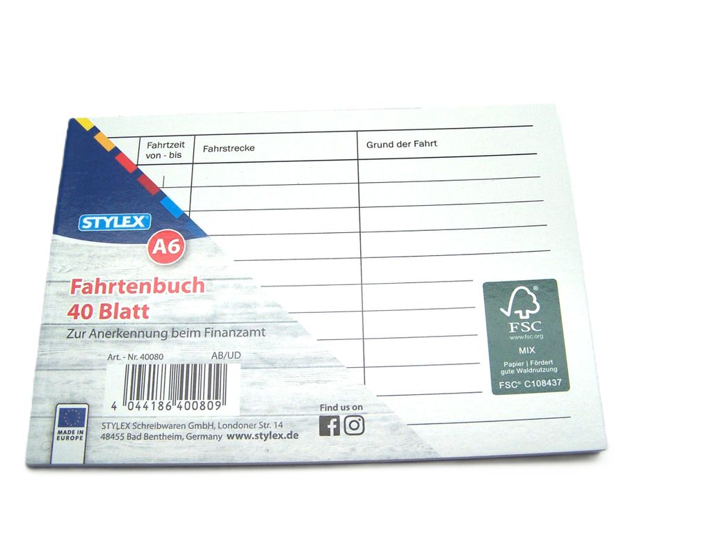 1 Idena Fahrtenbuch A6 40 Blatt Formularbuch online kaufen 1 Idena Fahrtenbuch A6 40 Blatt Formularbuch online kaufen