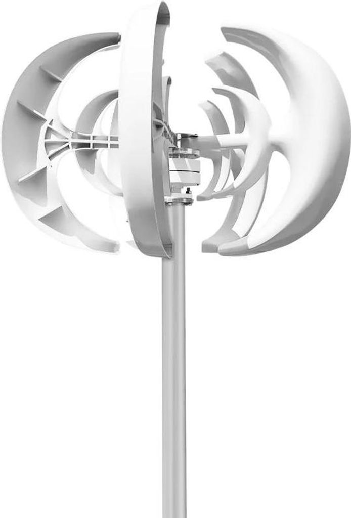 Vertikale Windkraftanlage, 5 Blätter, effiziente Energieerzeugung, weiß 2-e, 3000W-e, 12V-a