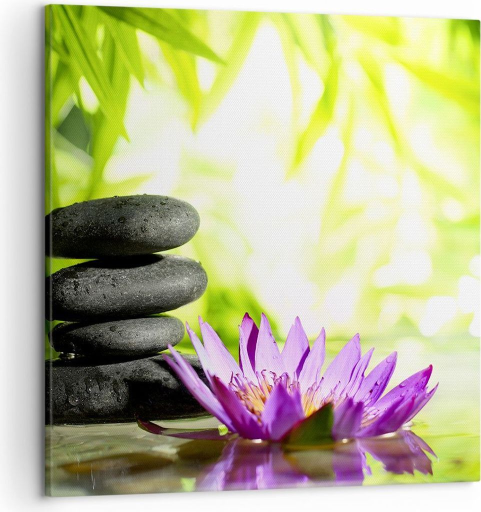Bild auf Leinwand - Leinwandbild - Spa bambus blume wasser Produktbild 