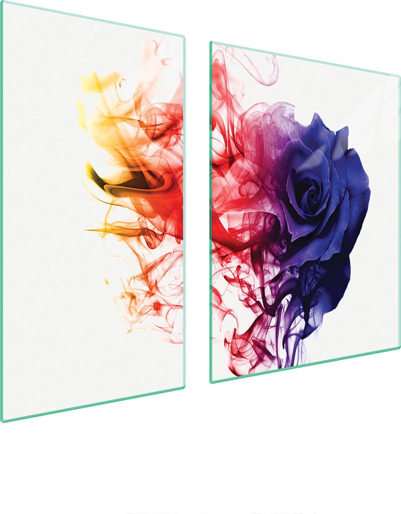 Glasschutzplatte Für Herd 90X52 Rose