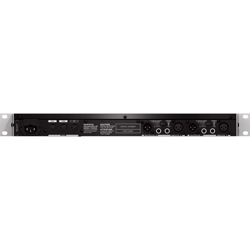 Behringer FX2000 Virtualizer 3D Processeur de Effets Multi-Moteur Noir