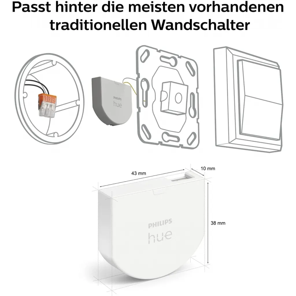 Module interrupteur mural encastrable pour système Philips Hue connecté - 17