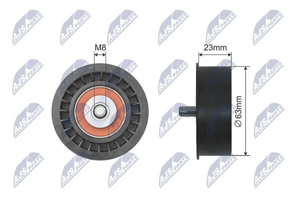 NTY RNK-PL-019 Umlenkrolle Zahnriemen für OPEL ZAFIRA B (A05) Corsa C Schrägheck (X01) Meriva A (X03) Astra H Caravan (A04) Astra H Schrägheck (...
