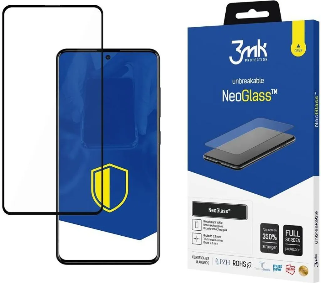 Vetro Ibrido 3mk NeoGlass Nero Samsung S20 FE 5G A51 M31S - 8H Durata