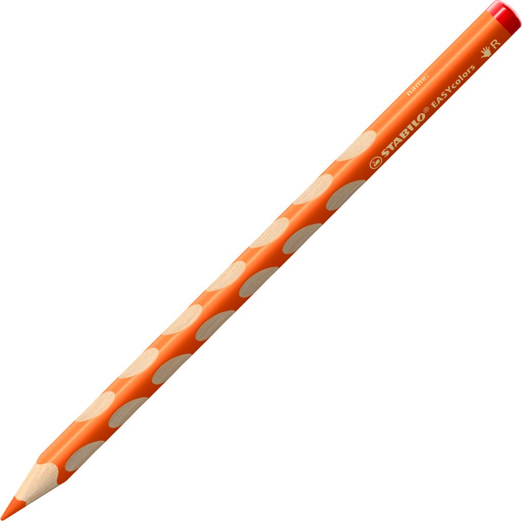 Ergonomischer Buntstift für Rechtshänder - STABILO EASYcolors - 12er Pack - orange