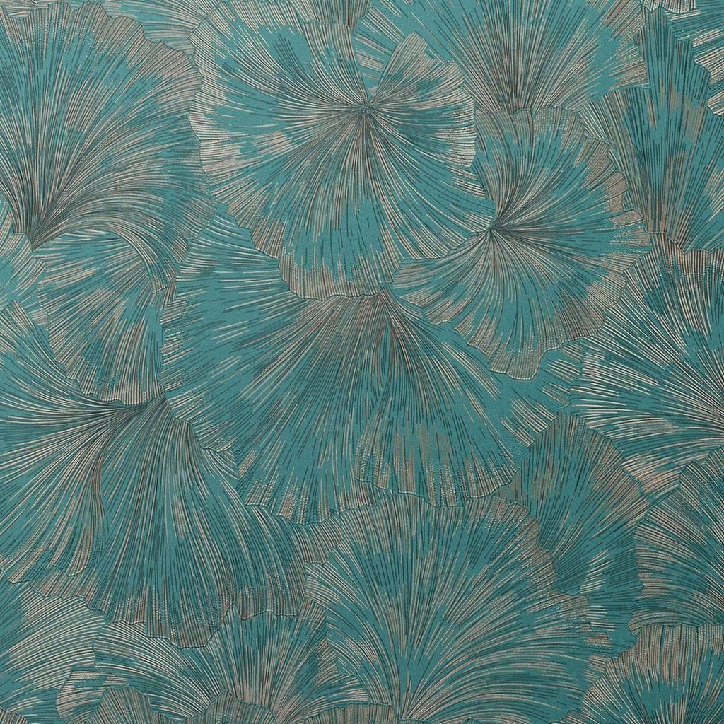 Erismann - Tapete "Martinique", Blattdesign AG3540 (10 m x 53 cm) (Petrol)