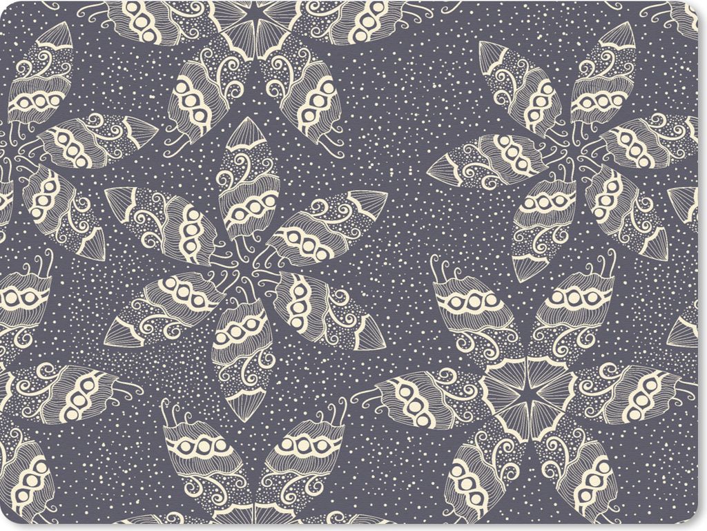 MuchoWow Mauspad Mousepad Blumen - Stern - Schnee - Winter 40x30 cm - Mousepads - Maus Mat - Pad - Mausunterlage - Anti Rutsch