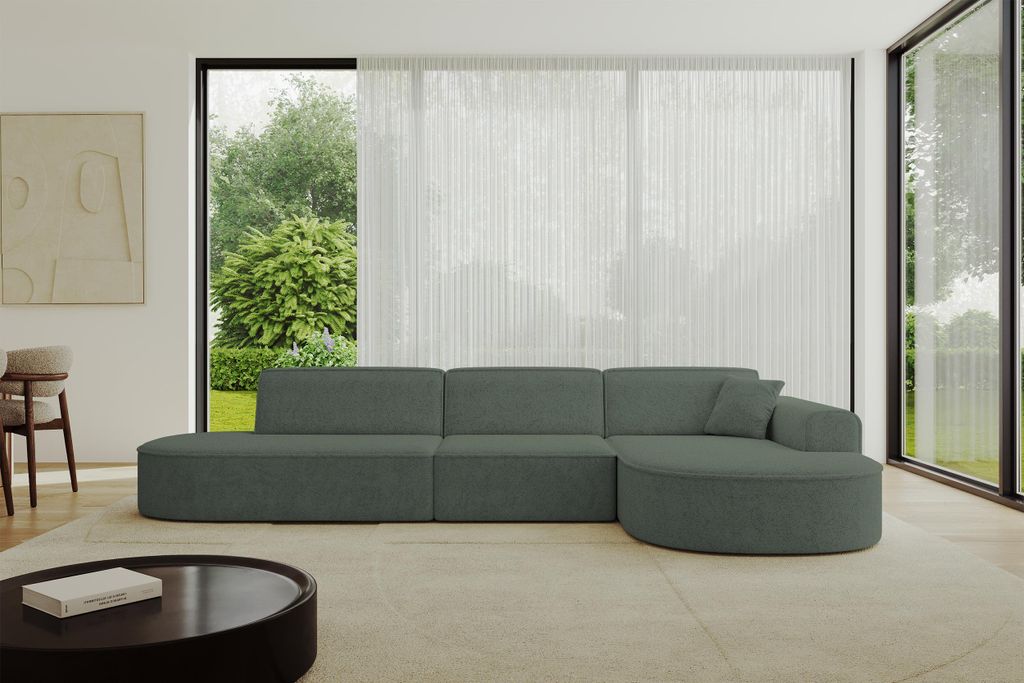 ALTDECOR Ecksofa in L-Form MARI-L2 - 328x171x79,5 cm Grün - Corner Sofa Bett Eckcouch Couch Wohnlandschaft Cauchsofa