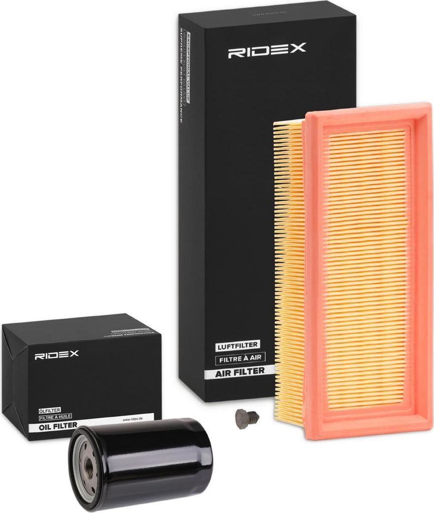 RIDEX Filterset Inspektionspaket Filtersatz für VW GOLF II (19E, 1G1) GOLF I Cabriolet (155) PASSAT Variant (3A5, 35I) GOLF I (17) SCIROCCO (53B)