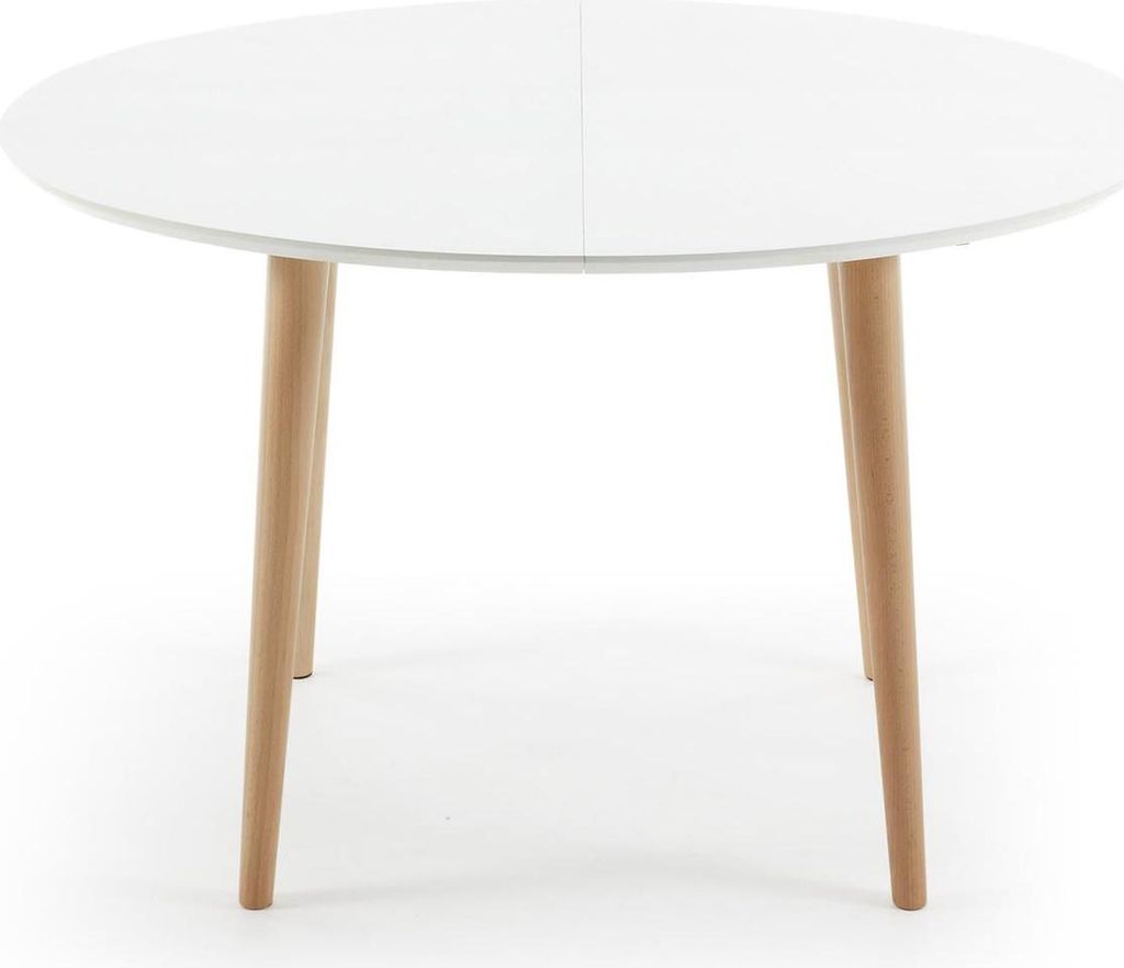 Tisch Oqui ovaler ausziehbar weiß 120 (200) x 90 cm