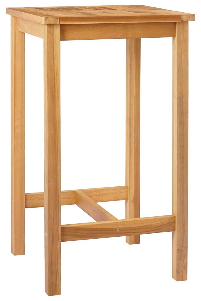 Bartisch Natur 60 x 60 x 105 cm Massiv-Teak