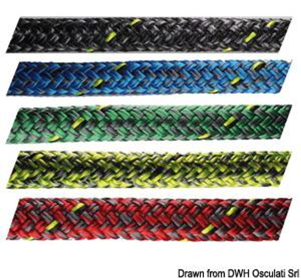Marlow D2 Racing Geflecht, rot 8 mm Osculati 06.429.08RO