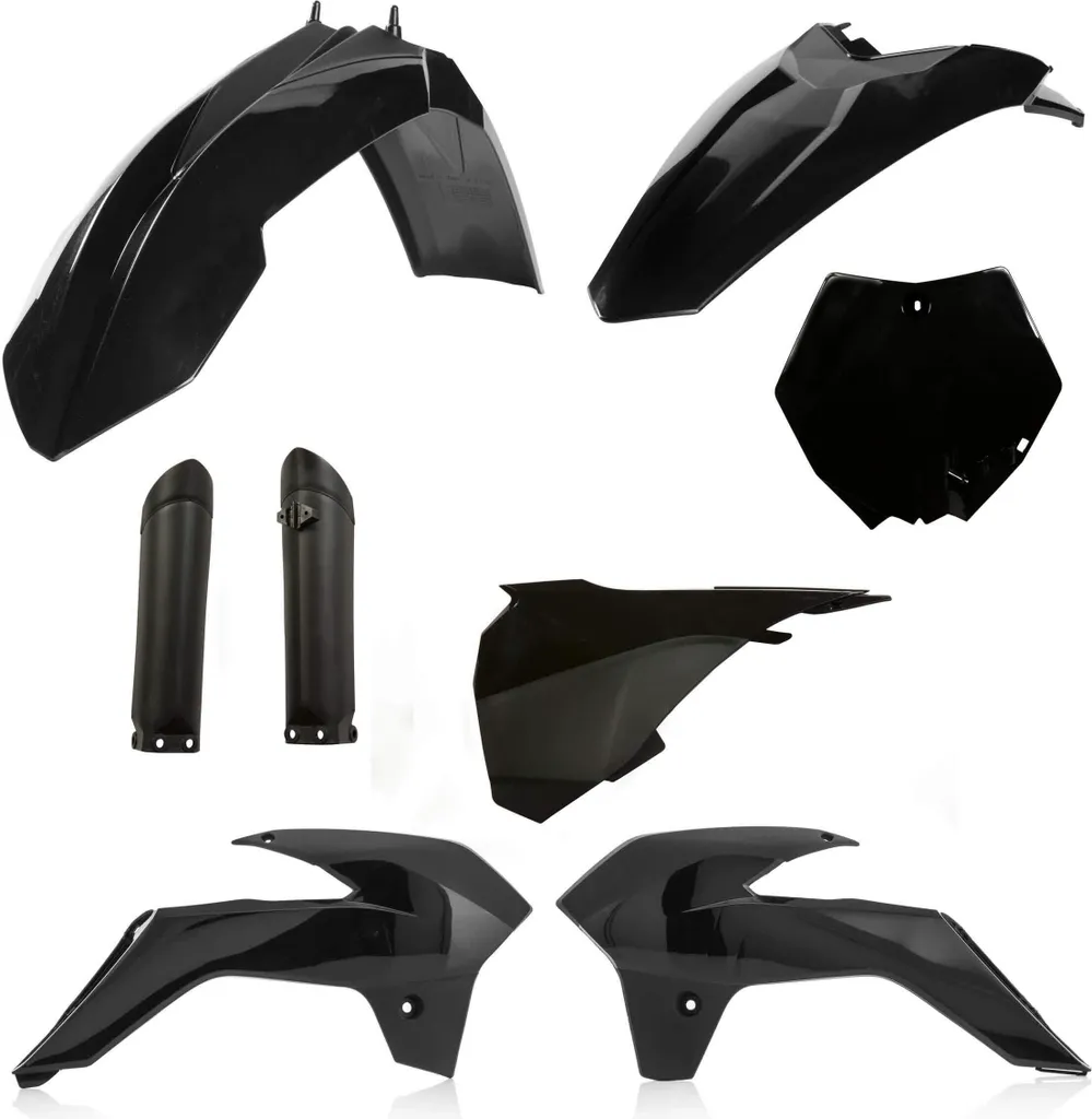 Kit plastique Acerbis Noir KTM SX 85 - 8 Pièces Haute Résistance