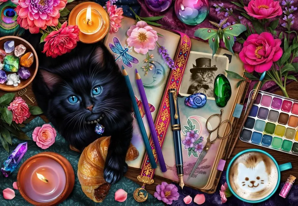 Puzzle 1000 pièces chats Bluebird, jeu de patience et de loisir