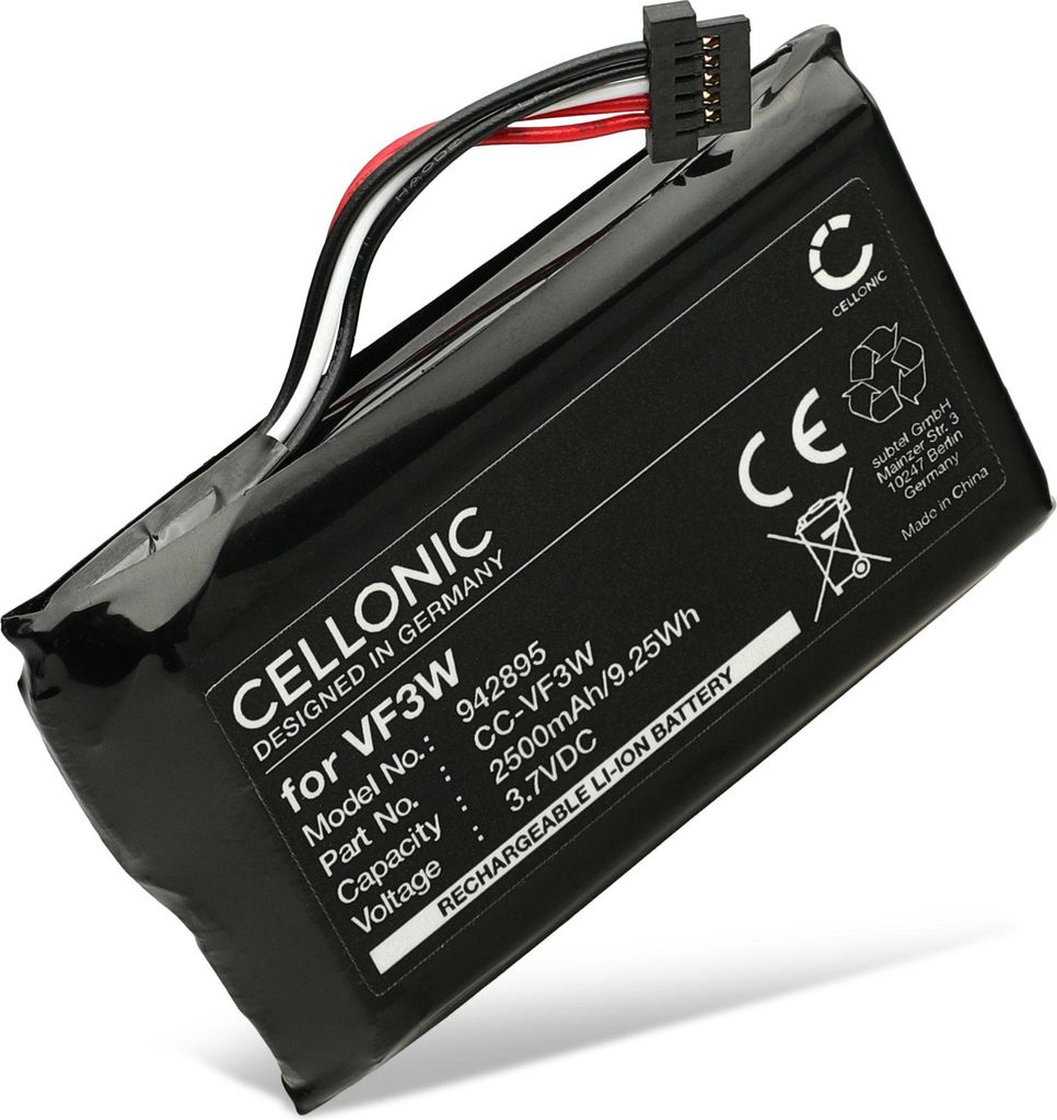 CELLONIC 1x Akku für Navigation Kompatibel mit TomTom Rider 550, Rider 500, Rider 400, LHA11133000 - (2500mAh , 3.7V)