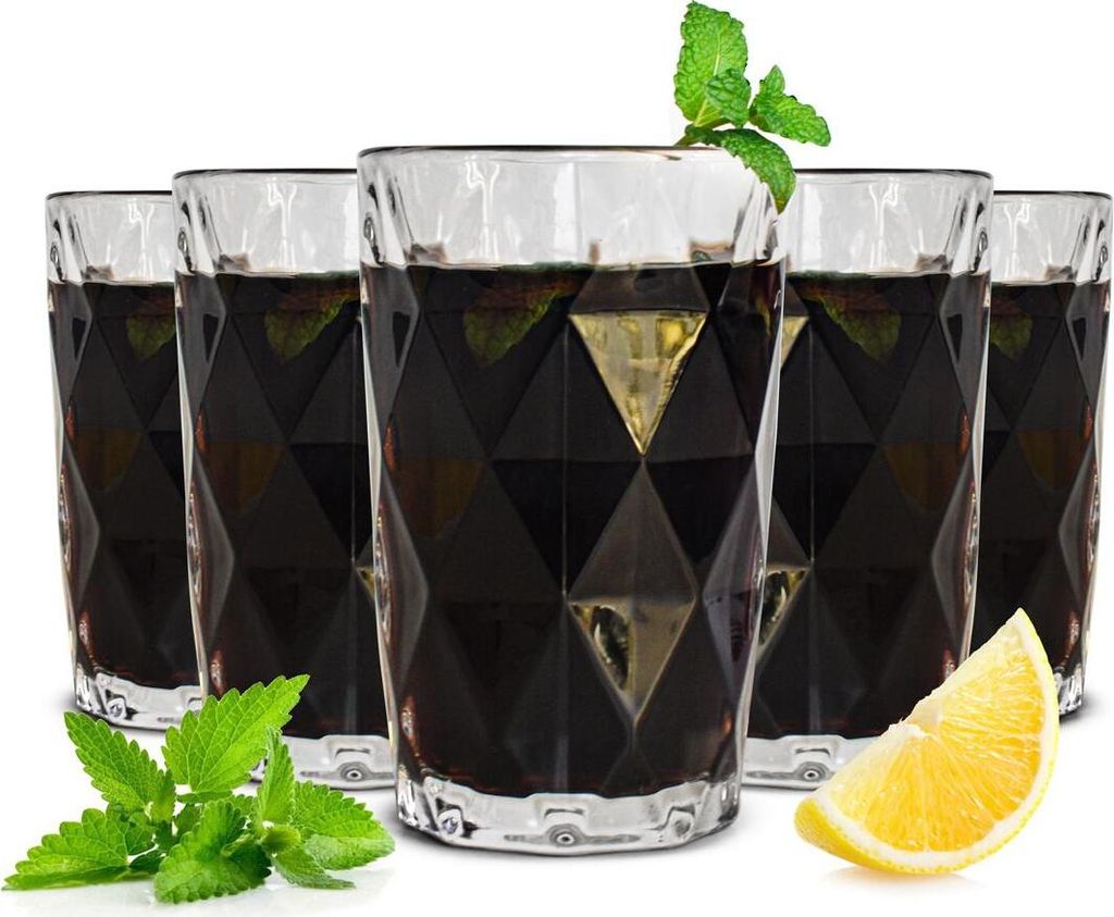 6 Trinkgläser 350ml Wassergläser Saftgläser Cocktailgläser Longdrinkgläser Gabi