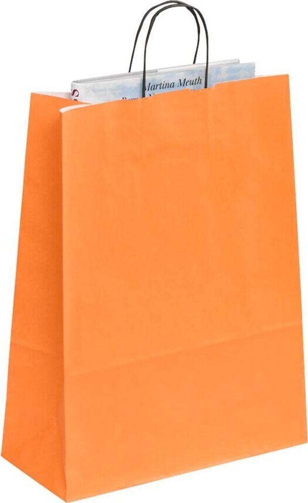 50 VP Papier-Tragetaschen Toptwist orange 32,0 x 42,0 cm