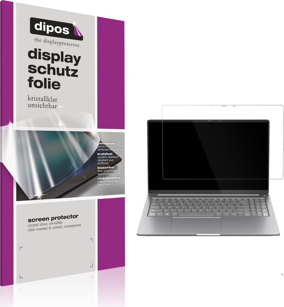 2x Schutzfolie für N-One NBook HX klar Displayschutzfolie Folie Display Schutz dipos
