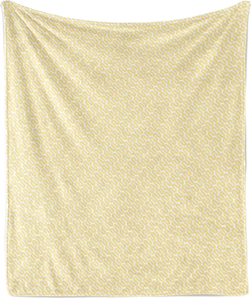 Plaid ABAKUHAUS 175x230 cm Bianco/Senape - Must-have per Home Office