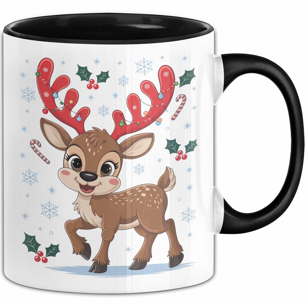 Weihnachten Tasse Geschenkidee für Feiertagsliebhaber (Schwarz)