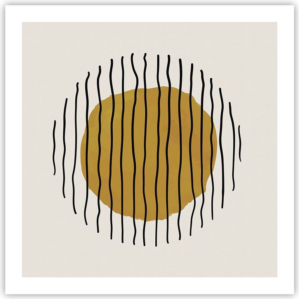 Poster - Poster ohne Rahmen - Modern Piece Linear - 60x60 cm - Wand Bild - Wanddeko - Wandbilder - Kunstposter - Wandposter - Bilder - Kunstdruck -...