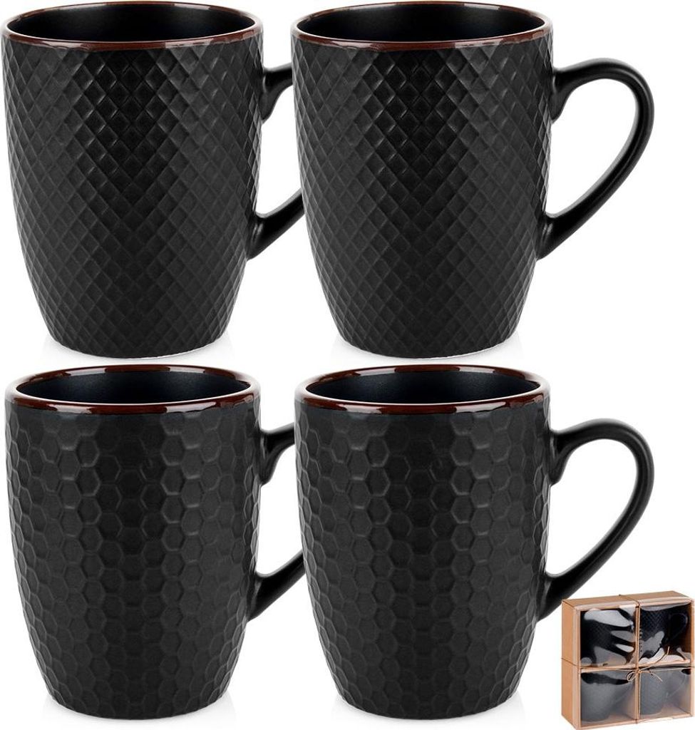 Tazze in Vetroceramica nera 400 ml 4 pz. Immagine del prodotto 