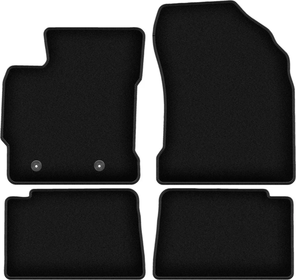 Tappetini in Velluto Nero Toyota Auris II 2012-2018 - Qualità e Precisione