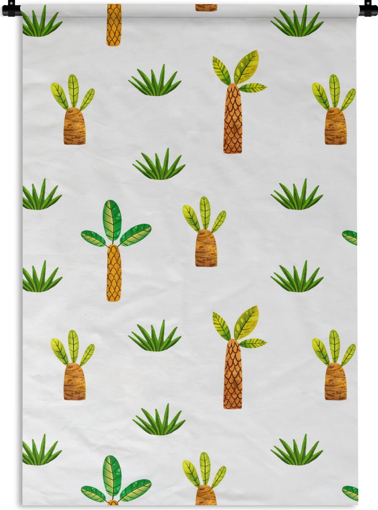 MuchoWow Wandteppich Wandbehang Dschungel - Palme - Gras 60x90 cm Tapisserie Dekoration Wandtuch - Foto-Teppich - Abwaschbar