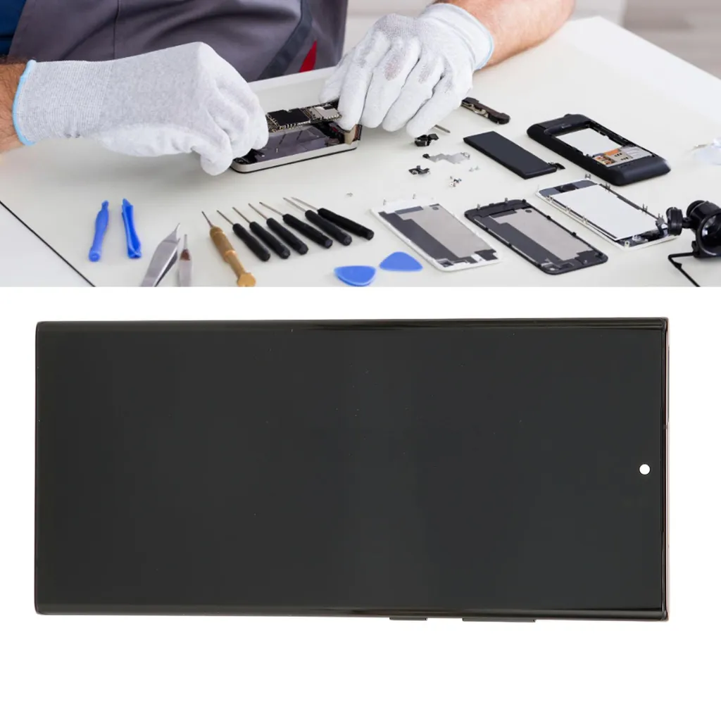 Écran Note 20 Ultra Noir Assemblé avec Cadre et Outils de Précision