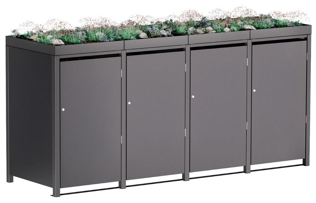 Mülltonnenbox Emma 4er 120L in Anthrazit