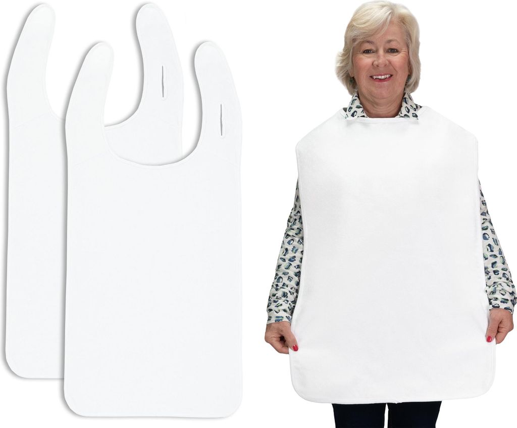2er Set Erwachsenen-Lätzchen, 100% Polyester Produktbild 