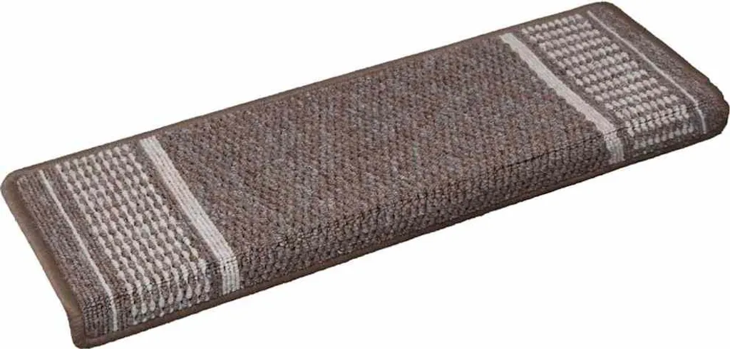 Set 15 Tappetini per Scale Marrone 65x21x4 cm | Coprigradini Antiscivolo