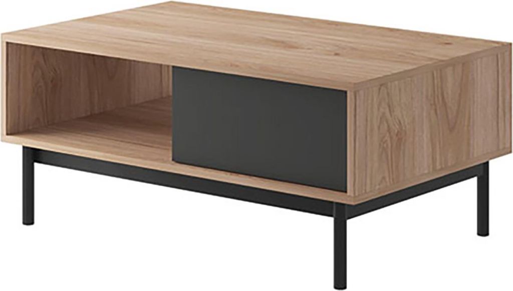 Couchtisch Basic Wohnzimmertisch 104x68cm jackson hickory graphit grifflos