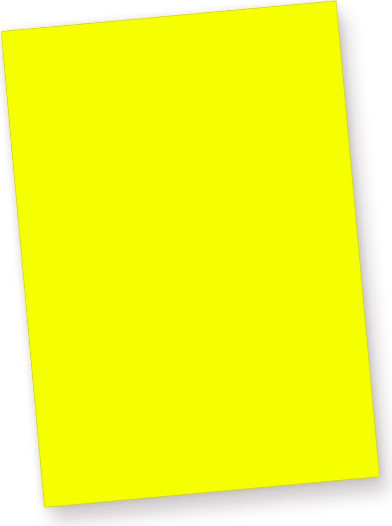 Neonpapier EXTREEEM Grell NEON Gelb 50 Blatt DIN A4, 80 g/qm Briefpapier, Leuchtpapier Party Deko Bastelpapier