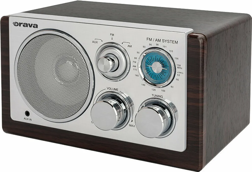 Poste de radio vintage ORAVA noir - Radio analogique design rétro chic